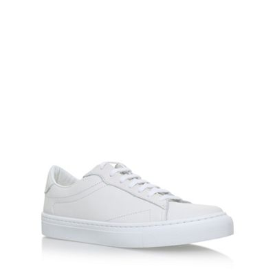 White 'Donell' flat lace up sneakers